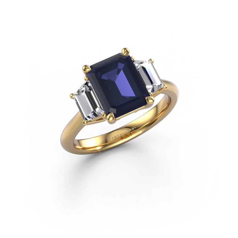 Engagement ring Maggie EME 585 gold sapphire 9x7 mm