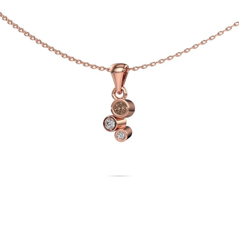Anhänger Tessa 585 Roségold Braun Diamant 0.105 crt