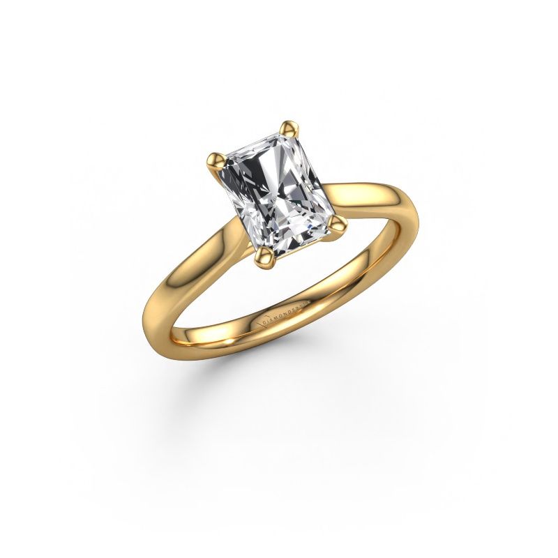 Engagement ring Mignon RAD 1 585 gold lab grown diamond 1.50 crt