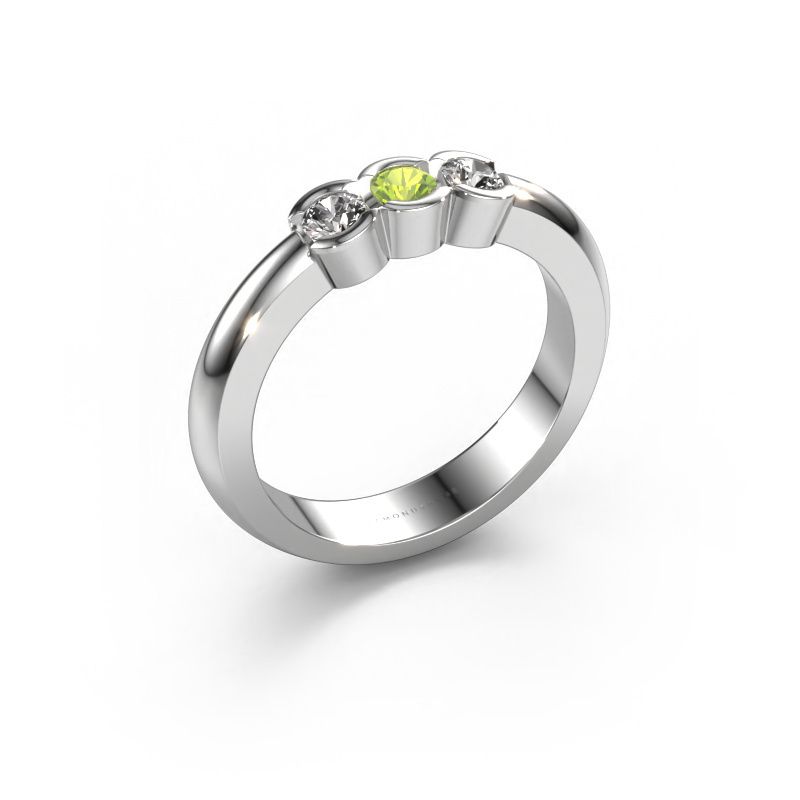 Ring Lotte 3 585 Weißgold Peridot 3 mm