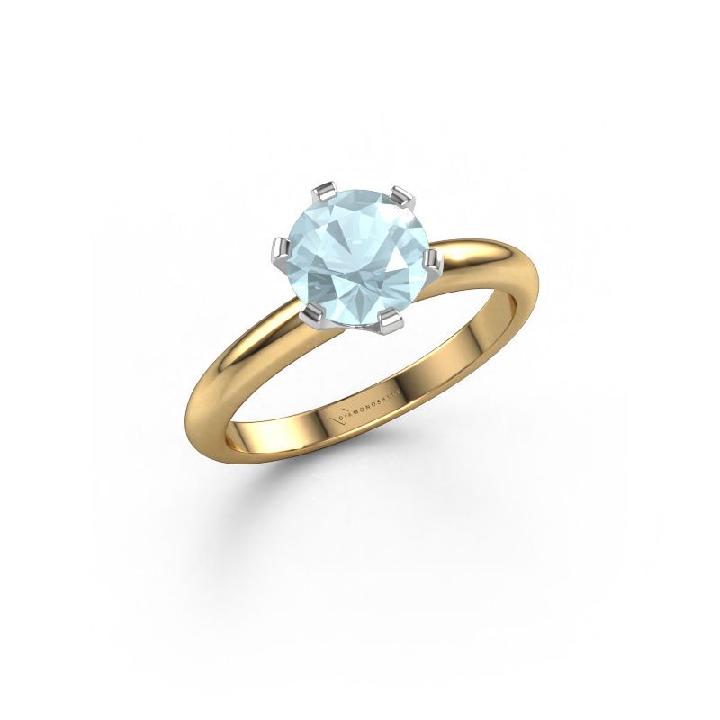 Engagement ring Tiffy 1 585 gold aquamarine 7 mm