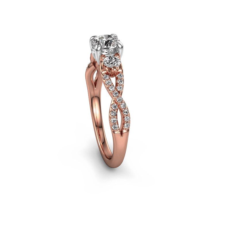Afbeelding van Verlovingsring Marilou Rnd<br/>585 rosé goud<br/>Diamant 0.76 crt