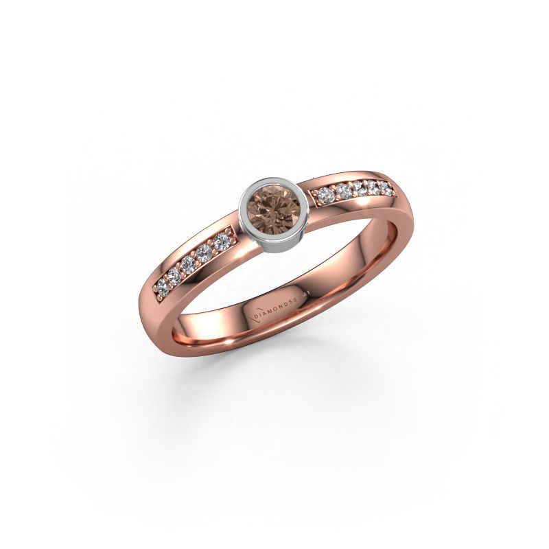 Ring Ise 2 585 Roségold Braun Diamant 0.45 crt