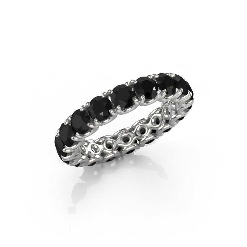 Vorsteckring Estee 3.7 585 Weißgold Schwarz Diamant 4.08 crt