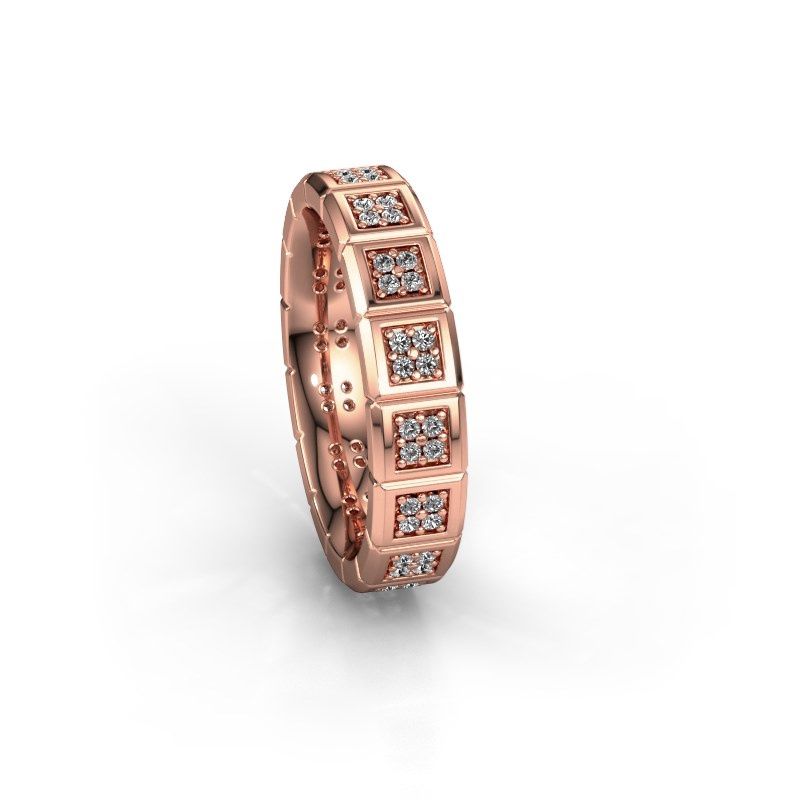 Image of Wedding ring WH2056L15DP<br/>585 rose gold ±5x2.4 mm<br/>Zirconia