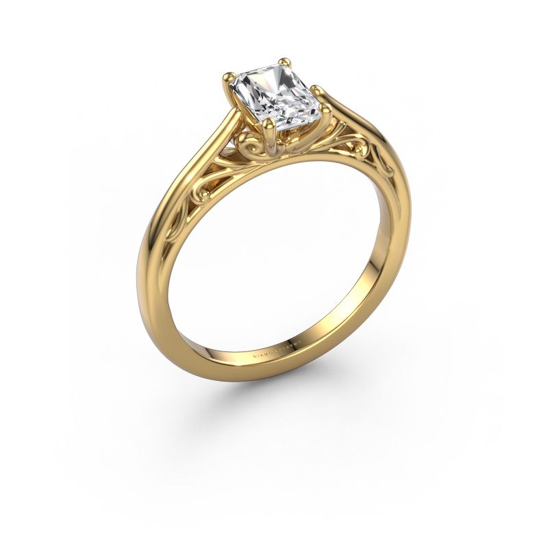 Engagement ring Shannon rad 585 gold lab grown diamond 0.75 crt