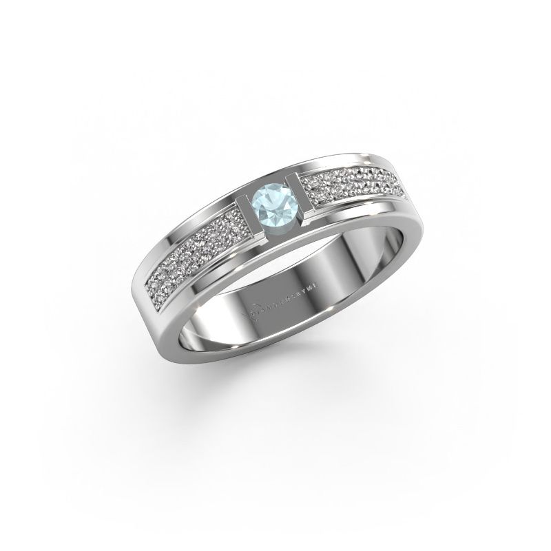 Ring Mable 585 Weißgold Aquamarin 3 mm