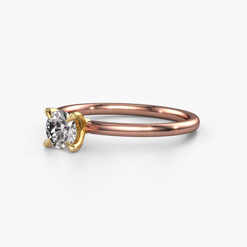 Image of Engagement Ring Crystal Rnd 1<br/>585 rose gold<br/>Diamond 0.50 crt