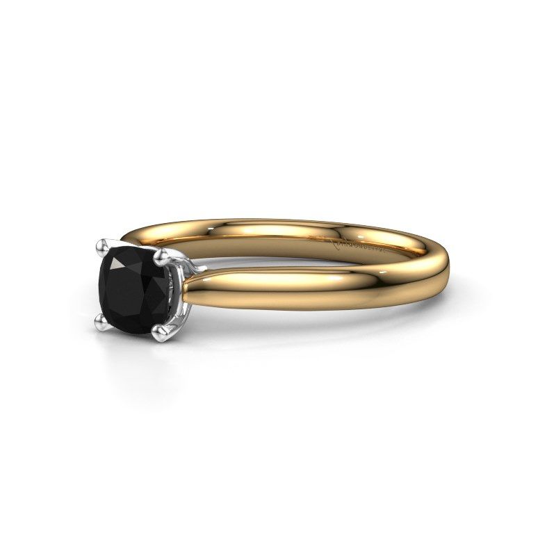 Afbeelding van Verlovingsring Mignon cus 1 585 goud zwarte diamant 0.70 crt