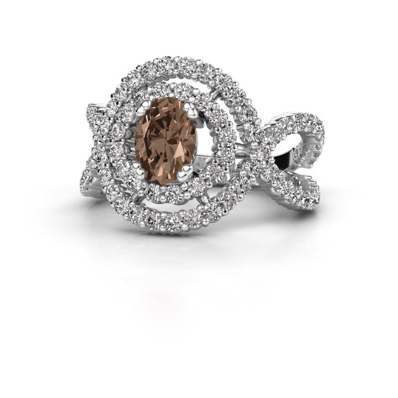 Image de Bague Chau<br/>585 or blanc<br/>Diamant brun 1.97 crt