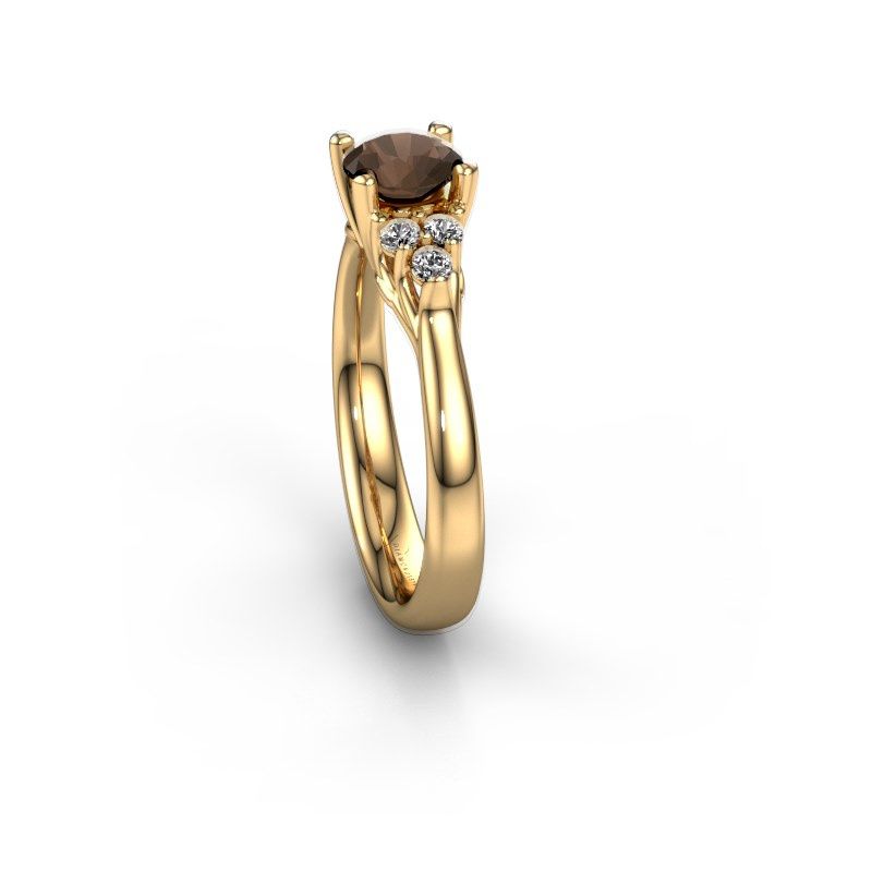 Afbeelding van Verlovingsring Monika RND<br/>585 goud<br/>Rookkwarts 5.5 mm