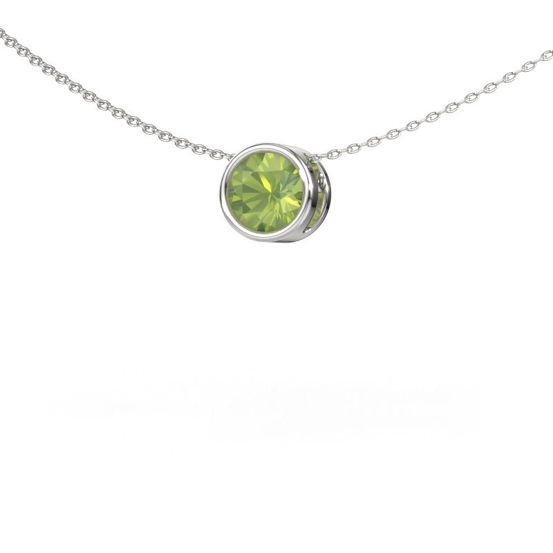 Anhänger Lavon RND 950 Platin Peridot 6.5 mm