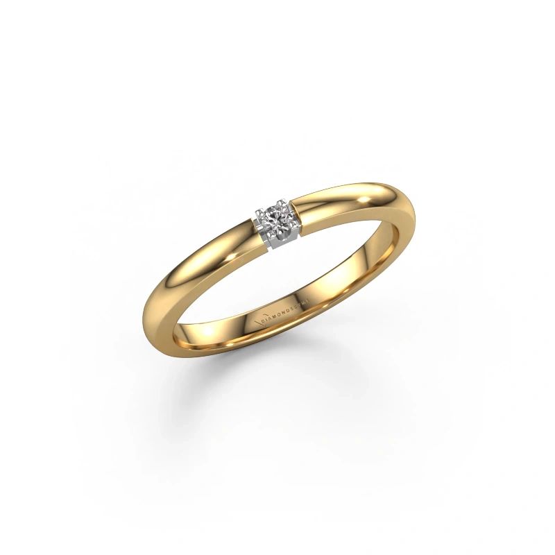 Bague Rianne 1 585 or jaune diamant 0.03 crt