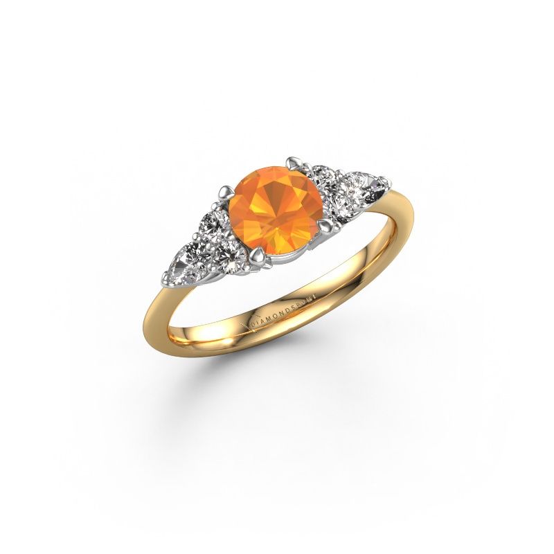 Verlovingsring Melani RND 585 goud citrien 6 mm