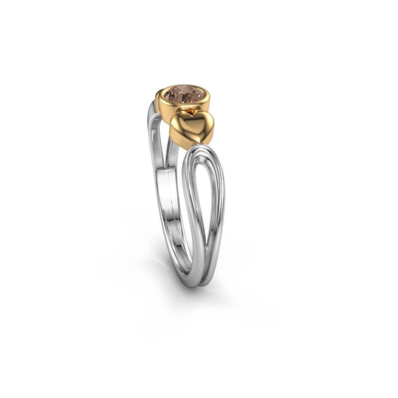 Afbeelding van Ring Lorrine<br/>585 witgoud<br/>Bruine diamant 0.25 crt