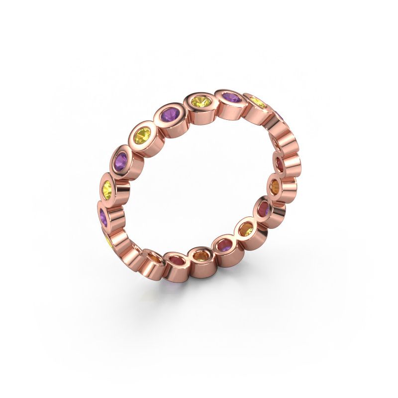 Vorsteckring Edwina 1 585 Roségold Gelb Saphir 2 mm