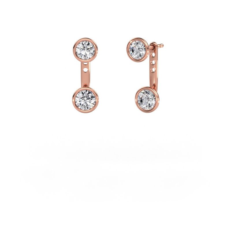 Earrings Halle 585 rose gold lab grown diamond 2.00 crt