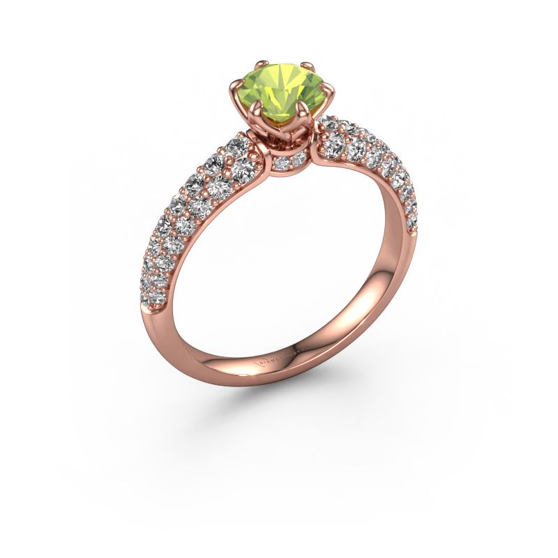 Engagement ring Meryl 585 rose gold peridot 5.7 mm