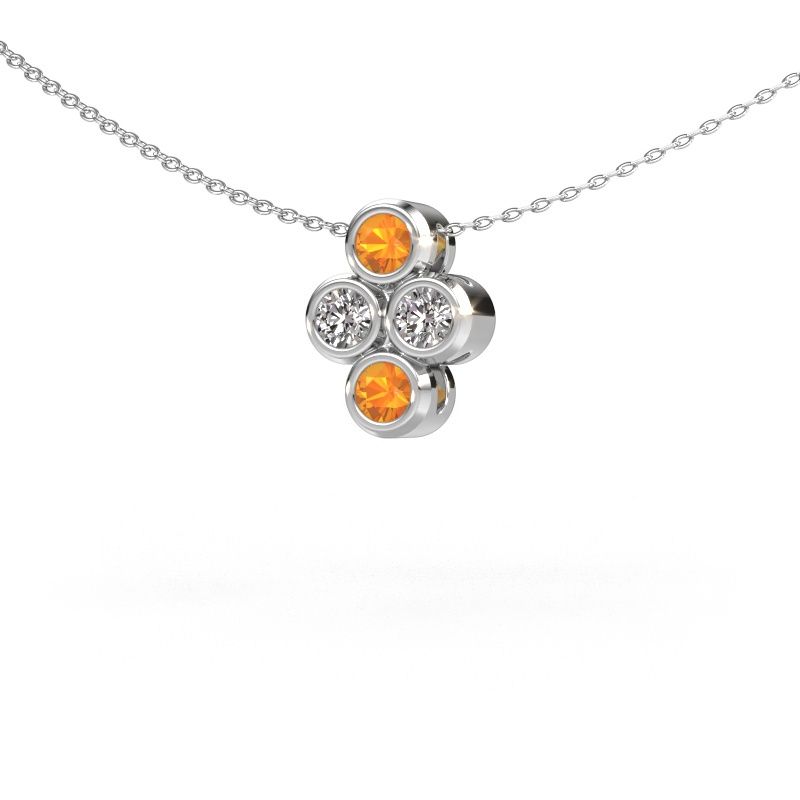 Anhänger Judi 950 Platin Citrin 3.4 mm