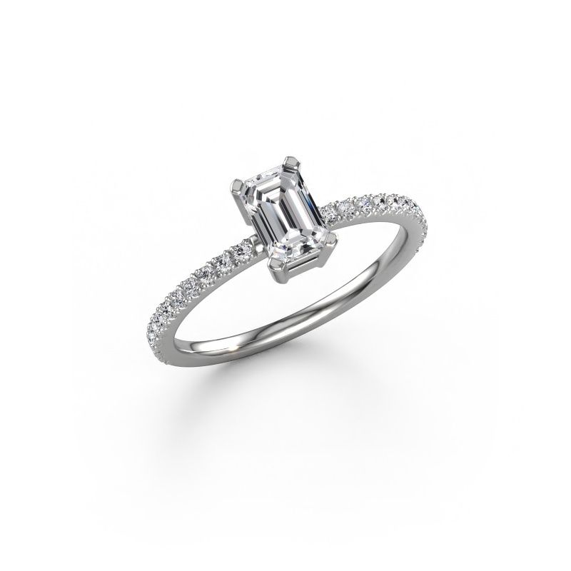 Verlovingsring Denita 2 EME 950 platina diamant 0.70 crt