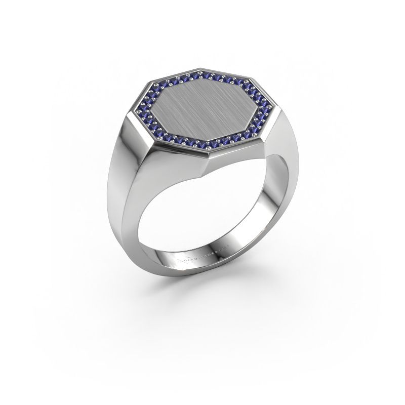 Men's ring Floris Octa 3 950 platinum sapphire 1.2 mm