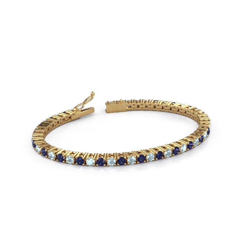 Tennis bracelet Karin 3.5 mm 585 gold aquamarine 3.5 mm