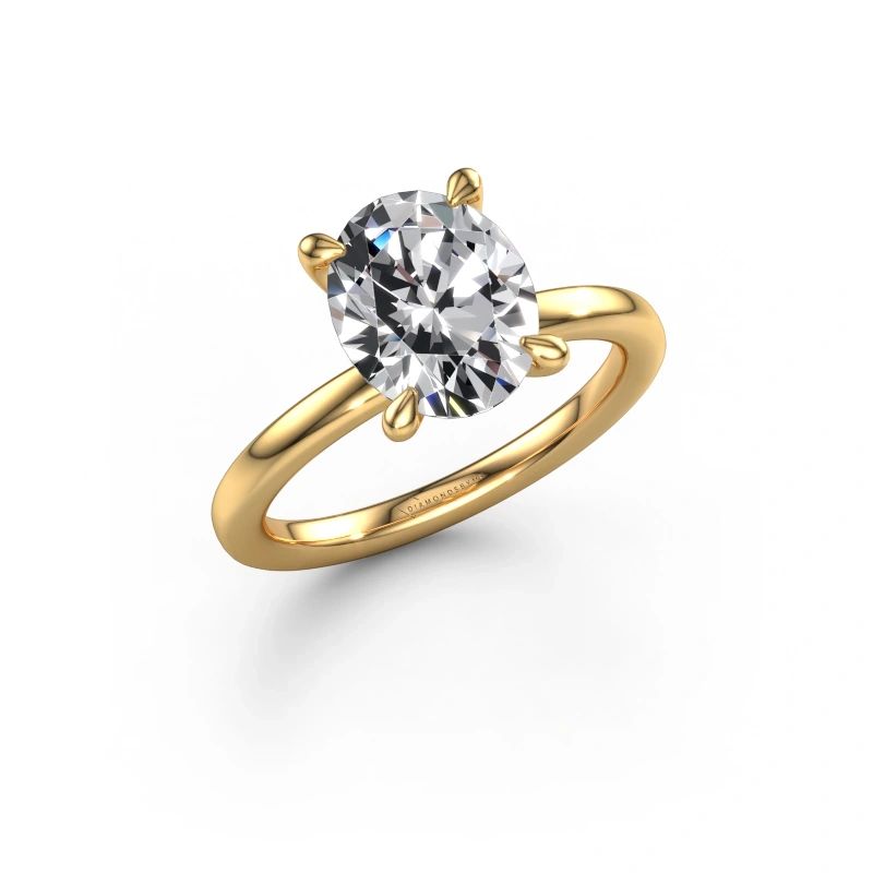 Engagement ring Crystal OVL 1 585 gold diamond 2.70 crt