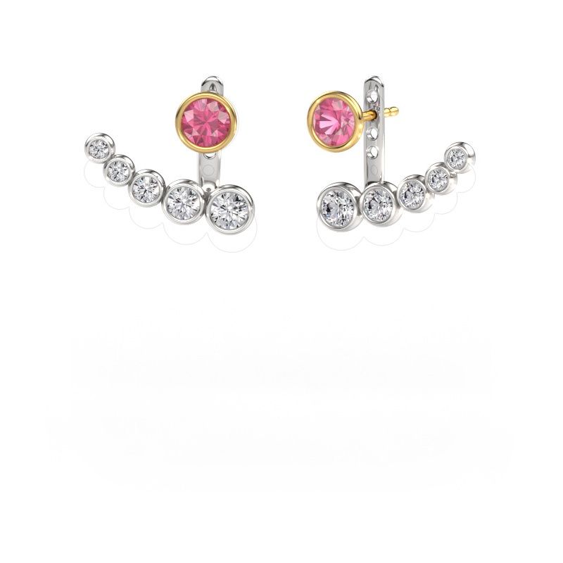 Earrings Wendy 585 white gold pink sapphire 5 mm