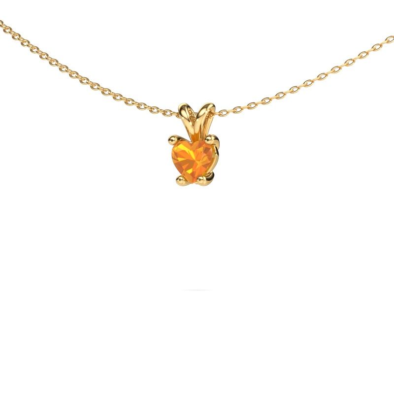 Pendant Sam Heart 585 gold citrin 5 mm