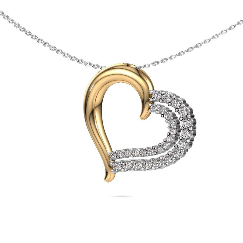 Collier Kandace 585 or jaune diamant synthétique 0.56 crt
