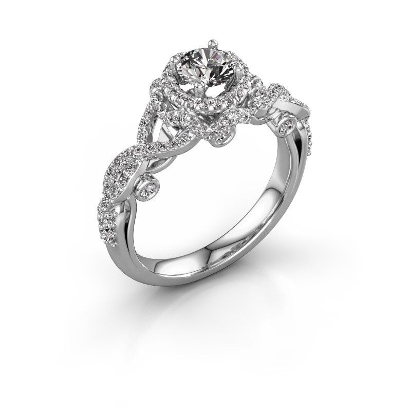 Afbeelding van Verlovingsring Cathryn<br/>585 witgoud<br/>diamant 1.126 crt