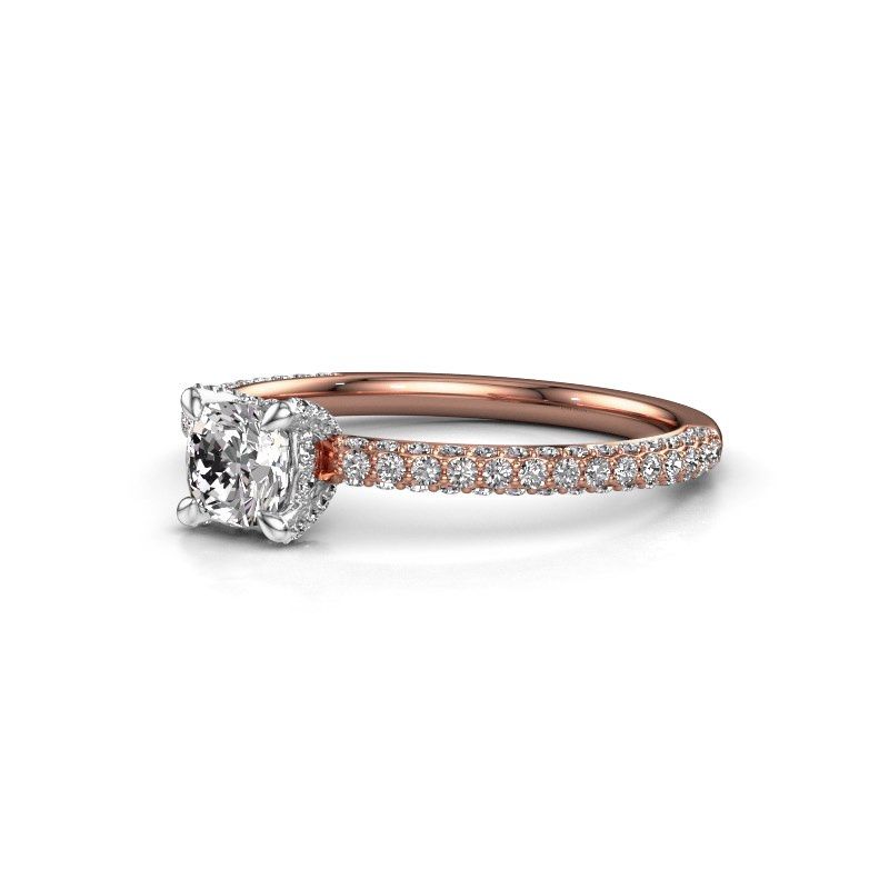 Image of Engagement ring saskia 2 cus<br/>585 rose gold<br/>lab-grown diamond 1.092 crt