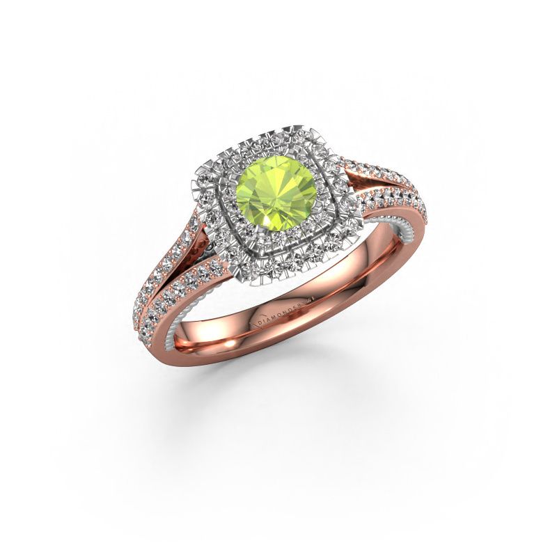 Engagement ring Annette 585 rose gold peridot 5 mm
