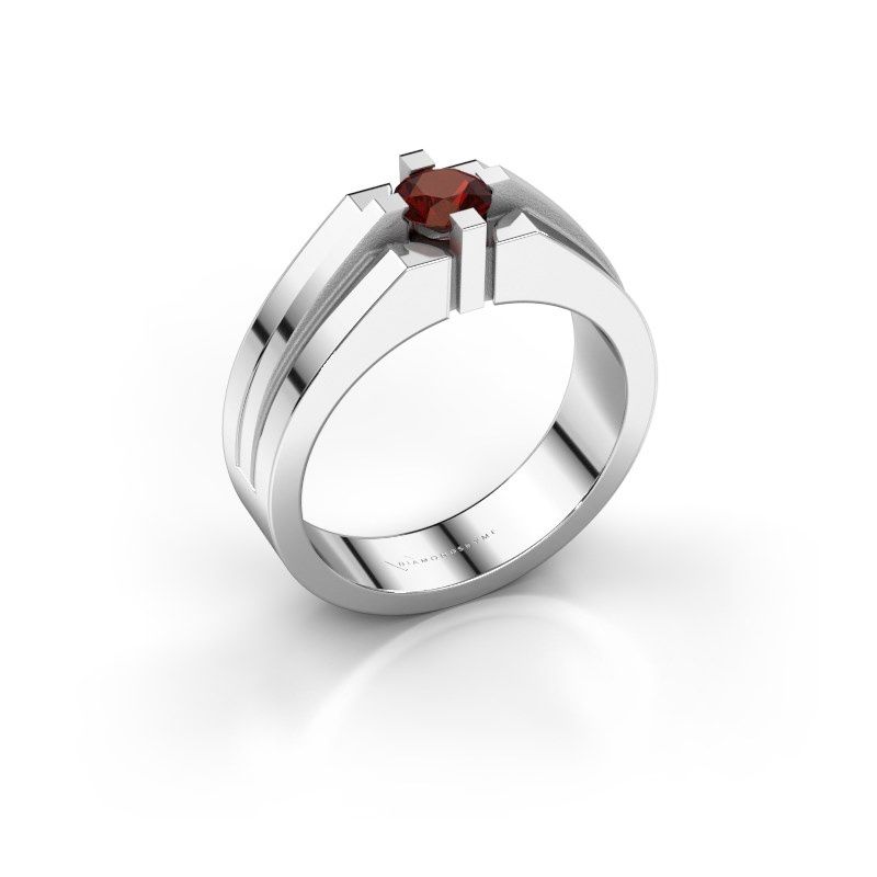 Image of Men's ring kiro<br/>950 platinum<br/>Garnet 5 mm