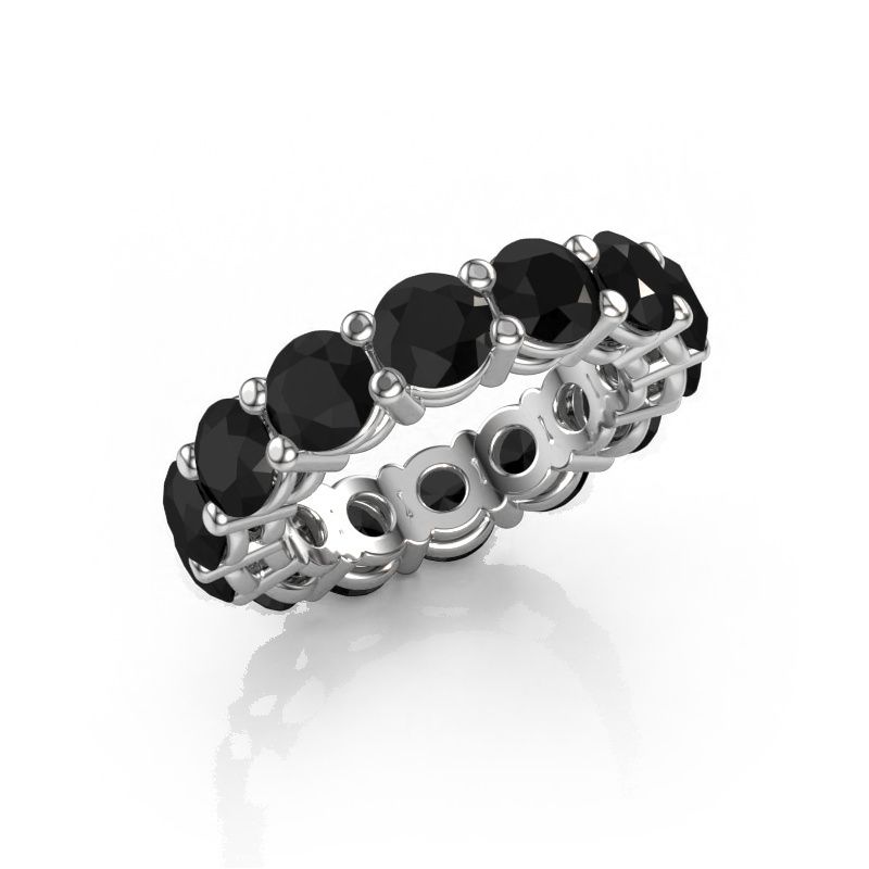 Stackable ring Michelle full 5.0 950 platinum black diamond 9.00 crt