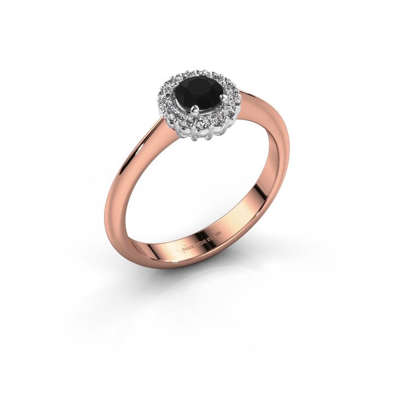 Image de Bague de fiançailles Anca<br/>585 or rose<br/>Diamant noir 0.50 crt