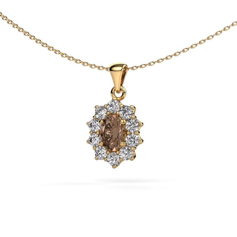 Pendant Leesa 585 gold brown diamond 1.50 crt
