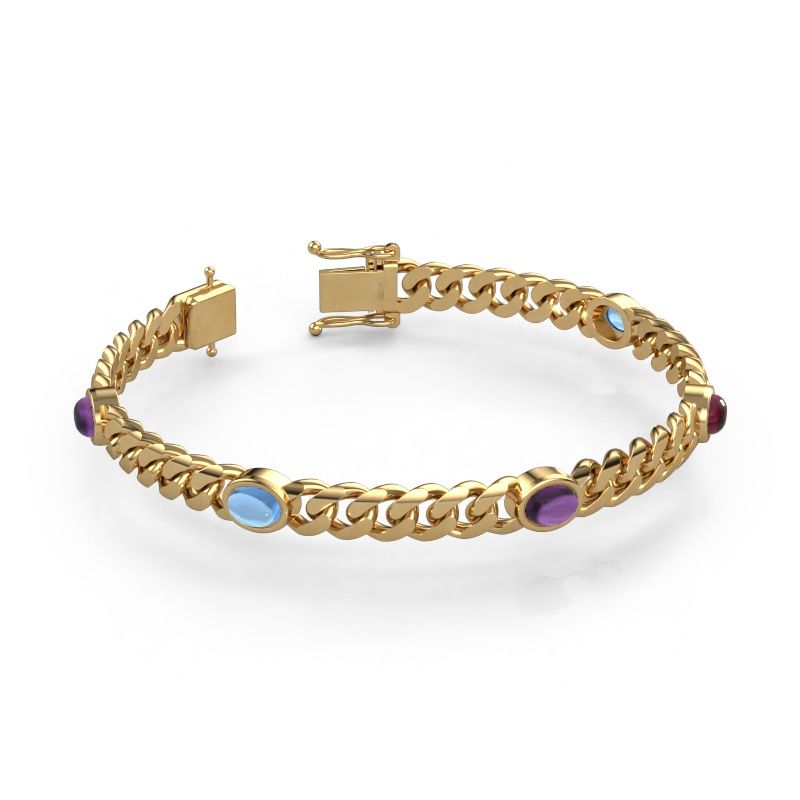 Schakel schakelarmband Corinne 5 7mm 585 goud