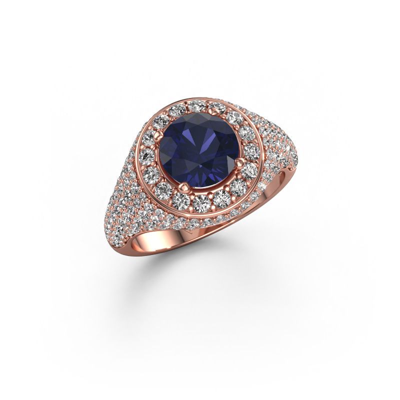 Ring Dayle 585 rosé goud saffier 7 mm