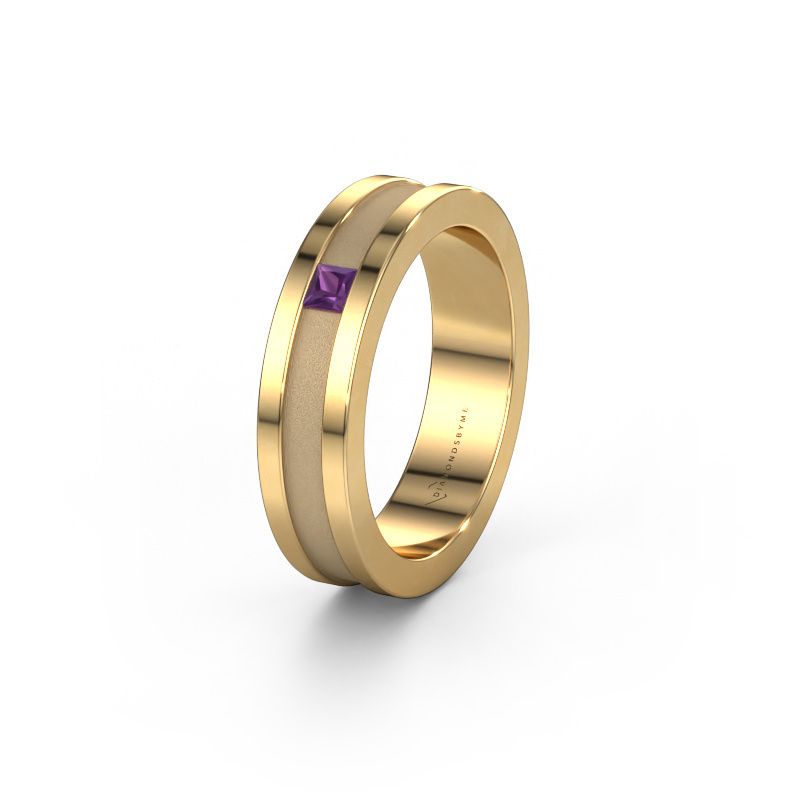 Wedding ring WH2001L 585 gold amethyst ±5x2 mm