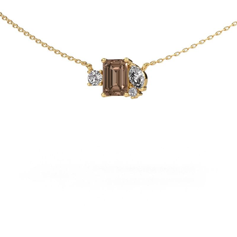 Hanger Frauke EME 585 goud bruine diamant 1.475 crt