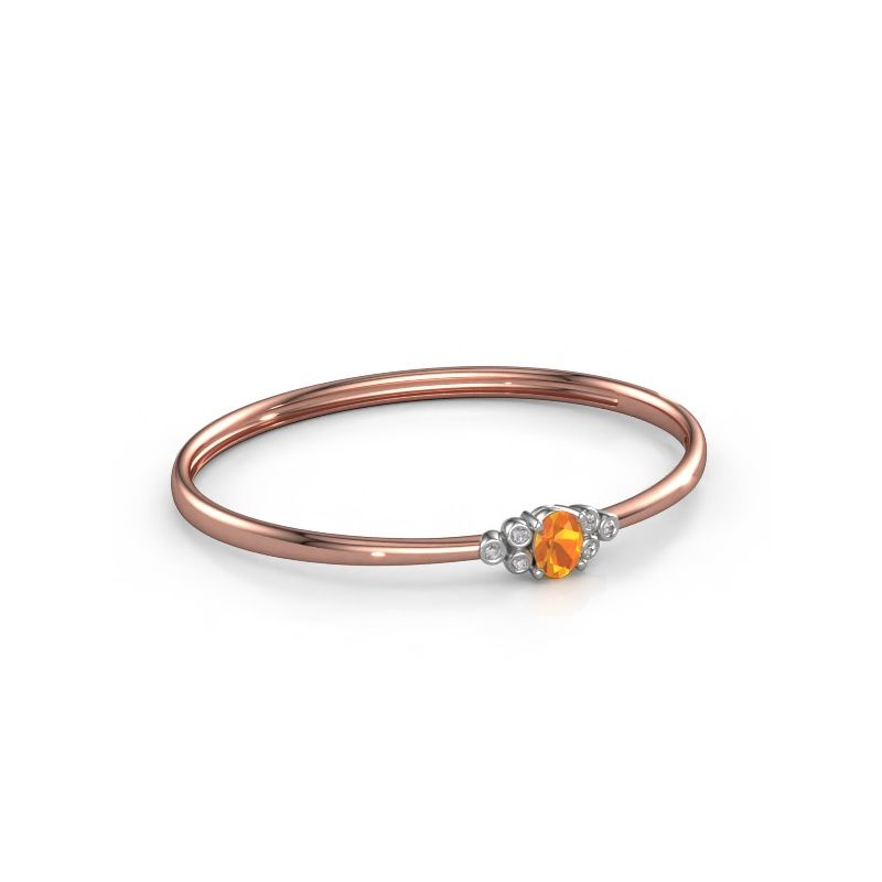 Armreif Lucy 585 Roségold Citrin 8x6 mm