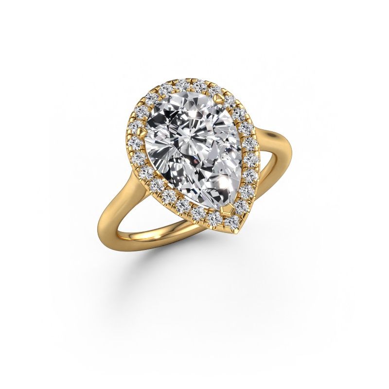 Engagement ring Seline per 1 585 gold lab grown diamond 3.288 crt