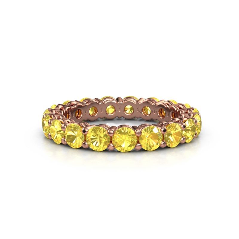 Image of Stackable ring Michelle full 3.4 585 rose gold yellow sapphire 3.4 mm