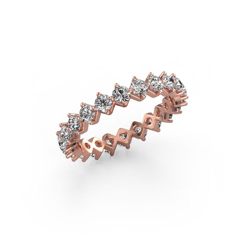 Stackable ring Janie 2.7mm 585 rose gold lab-grown diamond 1.76 crt