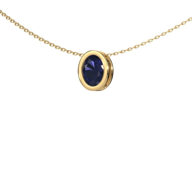 Pendant Lavon OVL 585 gold sapphire 7,5x5,5 mm