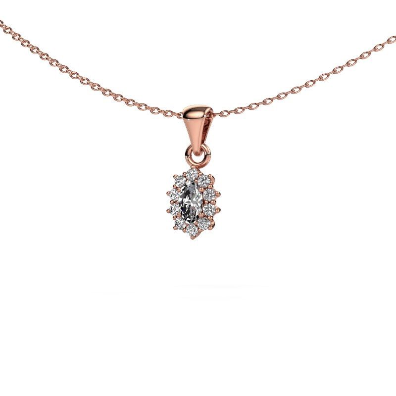 Pendentif Leesa 585 or rose diamant 0.38 crt