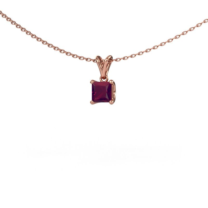 Hanger Sam SQR 585 rosé goud rhodoliet 4.5 mm