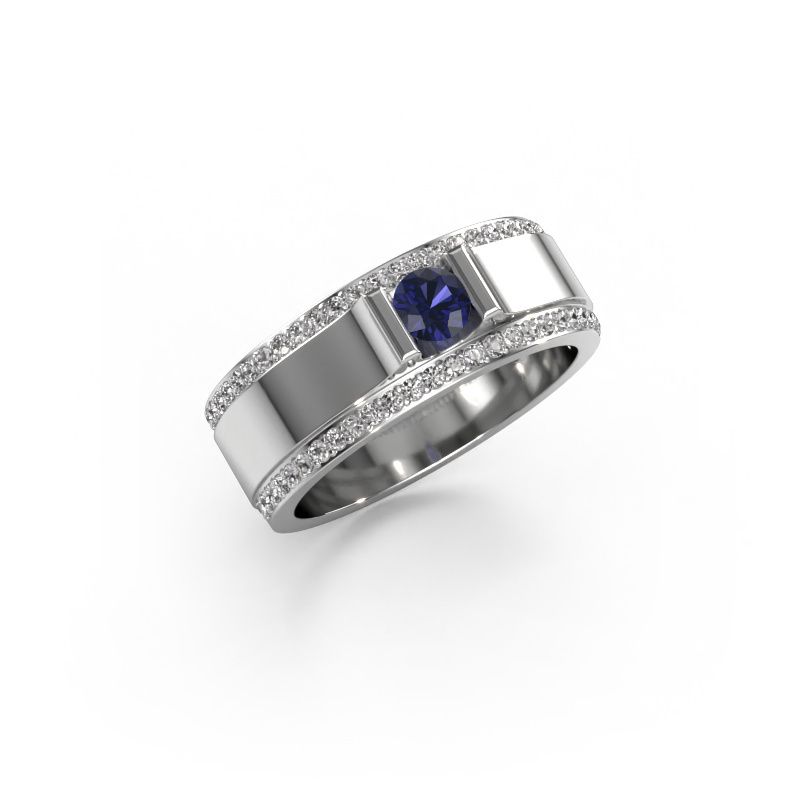 Herren ring Danillo 950 Platin Saphir 4.2 mm