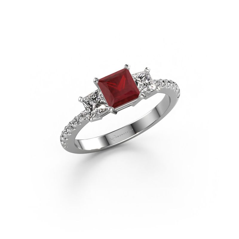 Verlobungsring Dorla 950 Platin Rubin 5 mm